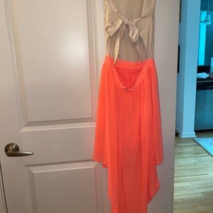 High to low dress with attached matching shorts